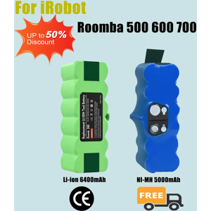 powtree Batterie pour aspirateur iRobot Roomba, 14.4 V, 6400mAh, 5000mAh, 500, 600, 700, 800, 900, 14.4,