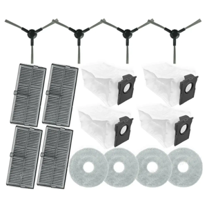 FGHGF Kit de remplacement pour aspirateur L10s Pro Ultra Heat/X30 Ultra/X30 Pro/ S10 Pro Ultra, brosse latérale, filtre, vadrouille, sac à poussière, 16 pièces