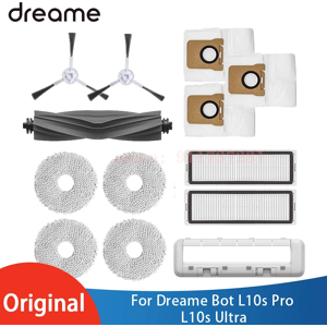 Dreame-Pièces de rechange pour aspirateur robot Bot L10s Pro L10s Ultra, caoutchouc, brosse