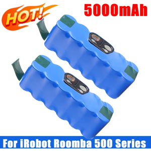 Turpow Batterie pour aspirateur iRobot Roomba, 14.8V/14.4V 5.0Ah, série 500, 600, 700, 800, 550, 560, 595, 650, 655, 770, 780, 790, 870, 880, 866