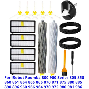 Aucun Brosses latérales principales de roue universelle, filtre Hepa, pour iRobot Roomba série 800 900 850