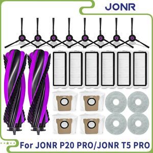 NONE Accessoires pour aspirateur Robot JONR P20 PRO / T5 Pro, brosse latérale principale, filtre Hepa, sac à poussière en tissu de vadrouille de remplacement