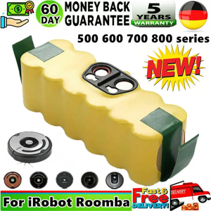 bonacell Batterie 3800mAh 14.4V pour iRobot Roomba 500 600 700 800 900 595 620 650 780 890, batterie