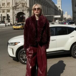 Chin.Sweety Manteau de fourrure en peluche vert pour femme, streetwear chic pour femme, vestes à manches longues, respirant et élégant, doux et chaud, dame et à la mode, hiver 2024