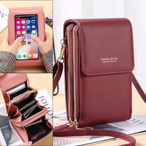 HTLT Sac à bandoulière pour femme, portefeuille, mini sac à bandoulière, poitrine, écran, téléphone, sac