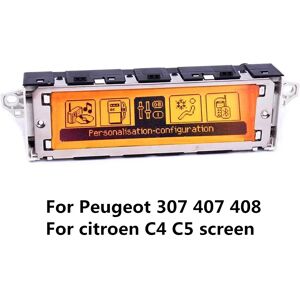 GZCHX2010 Moniteur d'Affichage Jaune, Français, Anglais, USB, Bluetooth, A/C, 12 Broches, pour KIT 307, 207, 408, Citroën C4, C5