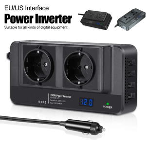 Other Onduleur de voiture universel DC 12V à AC 220V 150W, convertisseur automatique type-c USB, chargeur