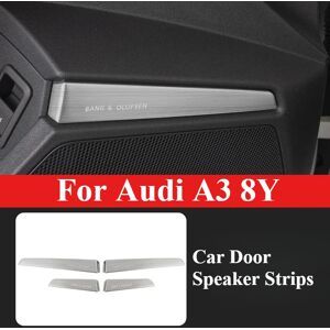 NONE Bandes de garniture Audio en acier inoxydable pour haut-parleur de porte de voiture, 4 pièces, pour Audi A3 8Y, décoration intérieure, fournisseur, accessoires de Modification