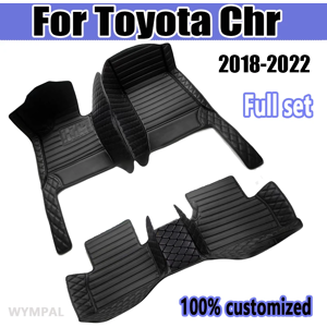 Aucun Tapis de sol en cuir automobile personnalisé pour Toyota Chr, tapis de voiture de luxe, couverture