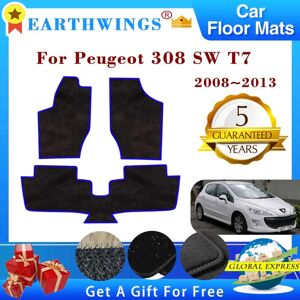 Aucun Tapis de sol de voiture pour Peugeot 308 SW 308 I SW T7 2008 ~ 2013 5 places tapis repose-pieds tapis anti-dérapant couverture repose-pieds accessoires