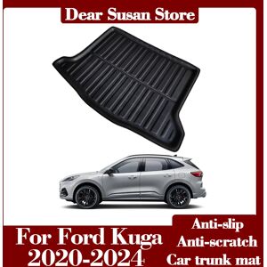 Aucun Tapis de coffre arrière de voiture pour Ford Kuga MK3 Escape MK4 2019 2020 2021 2022 2023 2024, tapis étanche Anti-usure, couverture de zone de chargement, tapis de démarrage
