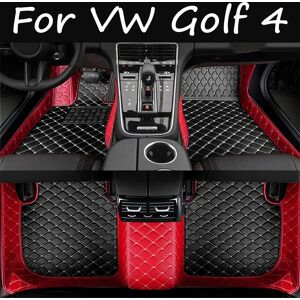 Aucun Tapis de sol en cuir automobile personnalisé pour hommes et femmes, tapis de voiture de luxe, couverture complète, VW Golf 4, 1999, 2000, 2001, 2002, 2003