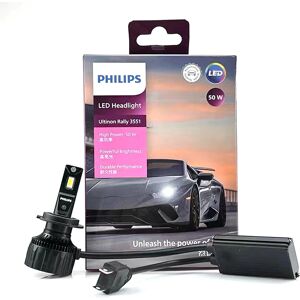 Philips LED H7 Ultinon rallye 3551 puissance maximale 50W 4500LM phare de voiture 6500K lampes LED blanches Max Lumen Watt PX26d LUM11972U3551X2