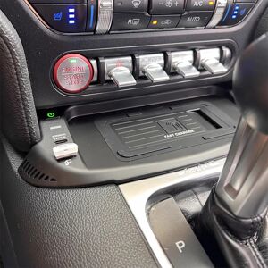 Carinway Chargeur sans fil de voiture pour Ford Mustang, chargeur de téléphone rapide, développements de sous-panneau, support d'accessoires, 2015-2021