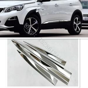 Aucun Détecteur de Style de Voiture en Acier Inoxydable Chromé, Couverture de Carrosserie de Porte Latérale, Bâtons de Garniture, Moulage de Bandes pour KIT 3008 3008 ight2017-2021