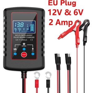 Aucun Chargeur de batterie intelligent de voiture 6V 12V 2A, câble adaptateur ASE pour moto, jouet pour enfants, chargeur de batterie de tondeuse à gazon, prise ue