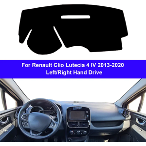 TAIJS Couverture de tableau de bord de voiture, tapis de tableau de bord pour Renault Clio Lutecia 4 IV