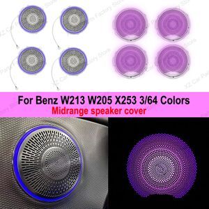 NONE Nouveau couvercle de haut-parleur LED pour Mercedes Benz W205 X253 W213 W238 C/GLC/classe E coupé klaxon de porte de voiture lumière ambiante décorative
