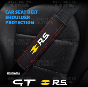 Aucun Couverture de ceinture de sécurité pour intérieur de voiture, 2 pièces, ligne RS GT, emblème, tapis