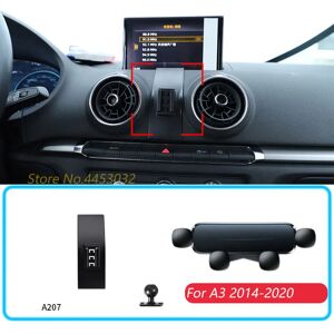 Aucun Support de téléphone de voiture pour Audi A3 2014 – 2020, Support par gravité, Support Mobile GPS horizontal, accessoires avec Base