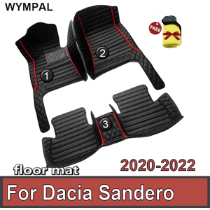 WEIDENG Tapis de sol de voiture anti-poussière pour Dacia Sandero III, accessoires de voiture, ensemble