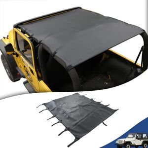 Aucun Pare-soleil en maille de toit en cuir souple pour Jeep Wrangler TJ, couverture de haut de bikini,