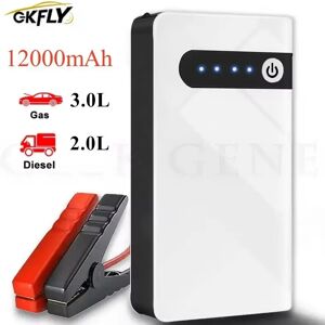 GKFLY 12000mAh démarreur de saut de voiture batterie externe Portable batterie de voiture Booster Buster chargeur 12V dispositif de démarrage câbles de démarrage