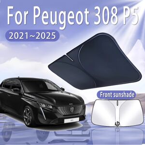 DUTRIEUX Pare-soleil de voiture pour Peugeot 308 P5 2021 2022 2023 2024 2025 MK3, pare-brise avant, isolation