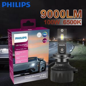 Philips Ultinon rallye 3551 LED H4 H7 H11 HB3/4 H18 H19 HIR2 phare de voiture 6500K blanc puissance maximale 100W Lumen maximum 9000lm ampoule LED