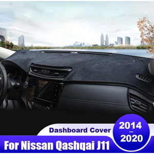 YaLumei Couverture de tableau de bord de voiture pour Nissan Qashqai J11 2014 – 2018 2019 2020, tapis de