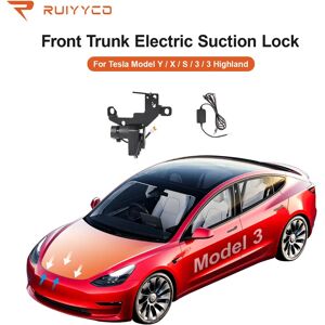 Aucun Verrouillage électrique à aspiration pour le coffre avant Tesla Model 3 Y X S 2021-2024 Fermeture en douceur du coffre avant Verrouillage électrique de la porte avant du coffre Fermeture automatique