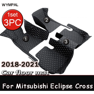 Aucun Tapis de sol de voiture pour Mitsubishi Eclipse Cross 2018 2019 2020 2021, couverture de tapis