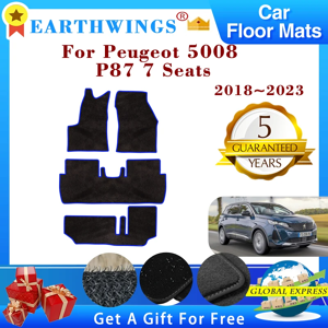 Aucun Tapis de sol de voiture anti-ald, tapis de couverture, repose-pieds de panneau, accessoires automobiles, KIT 5008, IGHTP87, 7 sièges, 2018 ~ 2023, 2022