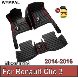 WEIDENG Tapis de voiture en cuir personnalisé avec poches, pièces intérieures 3D de luxe, tapis de sol,