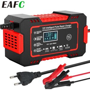 EAFC Chargeur de batterie de voiture avec écran LCD, réparation SnapPulse, charge rapide intelligente, acide de plomb AGM, subventionnement profond, auto, moto, 12V