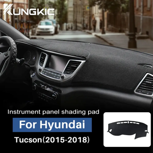 KUNGKIC Pour Hyundai Tucson 2015 2016 2017 2018 Couverture de tableau de bord de voiture Tapis en flanelle