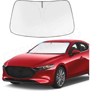 GZSICHUANG Pare-soleil pour voiture, couverture de pare-brise avant, visière pare-soleil pour Mazda 3 2019 2020 2021 2022 2023 2024, accessoires pare-soleil