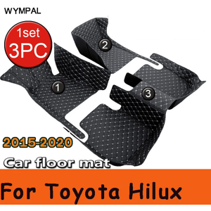 Aucun Tapis de sol de voiture pour Toyota Hilux 2020 2019 2018 2017 2016 2015, couverture de tapis