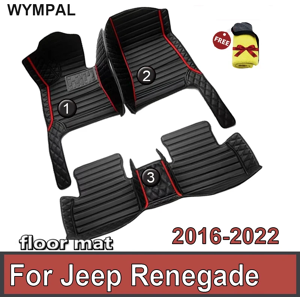WEIDENG Tapis de sol de voiture personnalisés pour Jeep Renegade, tapis de style automatique, protecteur