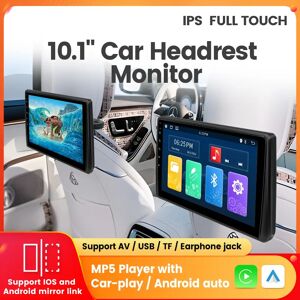 TomoStrong Appui-tête de voiture 10.1 pouces avec moniteur IPS 1280*720 Support d'affichage Carplay Android auto miroir Lin-k AV entrée sortie TF appui-tête lecteur de voiture