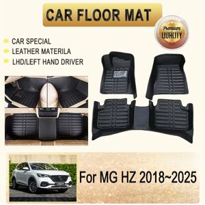 Aucun Tapis de sol de voiture pour MG HS EHS 2018 ~ 2025 MK1, tapis de pied en cuir pour conducteur de main gauche, couverture de doublure intérieure, accessoires d'intérieur