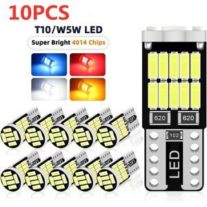 NONE 2/6/10/20/30/40/50pcs T10 W5W 194 501 Led Canbus Aucune Erreur Lumière Intérieure de Voiture T10 26 SMD 4014 Puce Blanc Pur Lumières D'instrument B