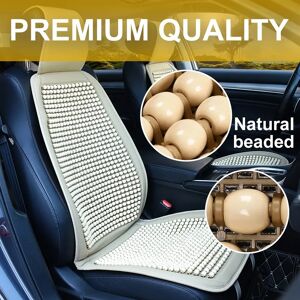 AUMOHALL 1 pièces couverture de siège de perles de bois pour siège de voiture, tapis de siège de conducteur