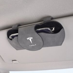TESLA Étui à lunettes de voiture, pare-soleil automatique, porte-lunettes, Clip de lunettes de soleil,
