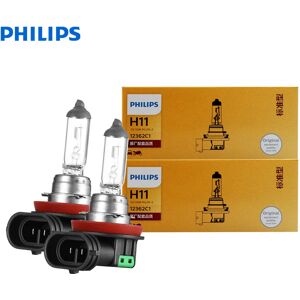 Philips 2 pièces Vision H11 12V 55W PGJ19-2 lampes frontales halogènes de voiture d'origine 3200K Standard Auto remplacer les ampoules authentiques 12362, paire