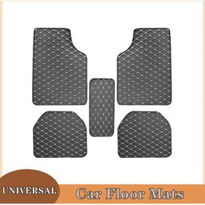 NONE Tapis de sol de voiture en cuir PU, universel, qualité, imperméable, Auto Foot Pad, protecteur, intérieur automobile, accessoires d'intérieur de voiture, 5 pièces