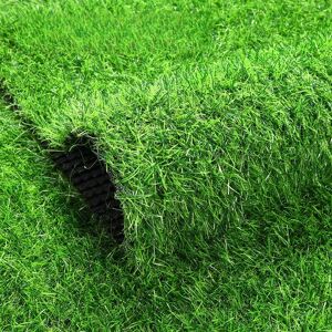 Aucun Tapis de Gazon Artificiel Synthétique pour Décoration de Jardin, Faux Vert, Alge, Polymères de Plantes, Extérieur, Maison