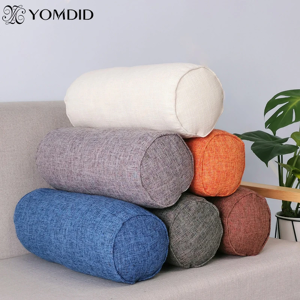 YOMDID Oreiller Long intérieur rond, coussin rectangulaire pour dormir, sieste, Imitation coton et lin,