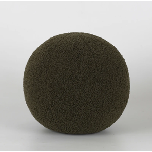 Coussin en laine ronde en peluche Bubble Kiss, oreiller doux en peluche de couleur unie en forme de