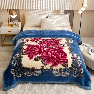 Aucun Couverture lestée en peluche Raschel à double couche pour lit, couvertures chaudes, tapis moelleux